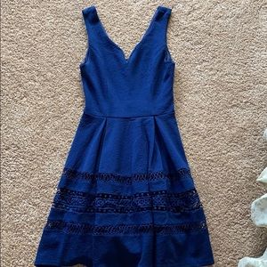 Francescas royal blue dress